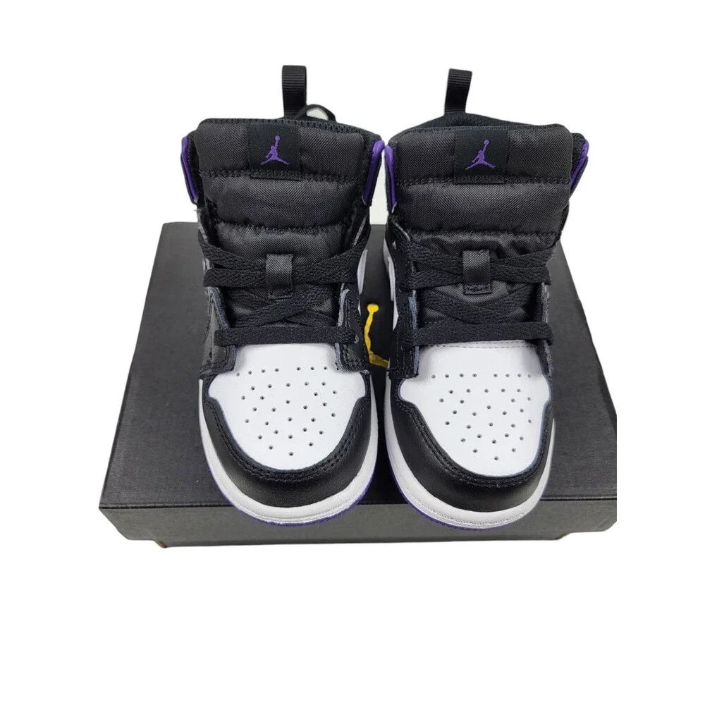 Nike Air Jordan 1 Mid PS ‘Dark Iris’ Preschool Sneakers 640734-095 Kids Sz 9c